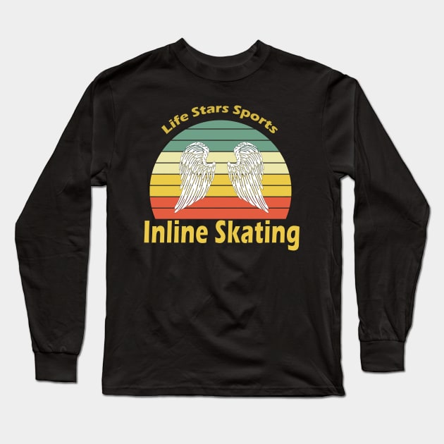 Sport inline skating Long Sleeve T-Shirt by My Artsam